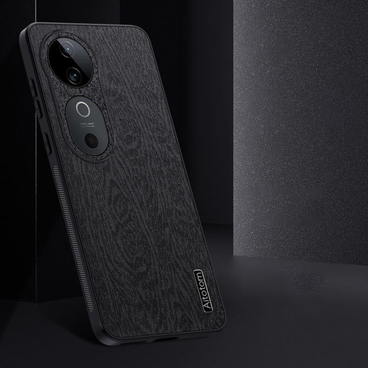 For vivo S19 Tree Bark Leather Shockproof Phone Case