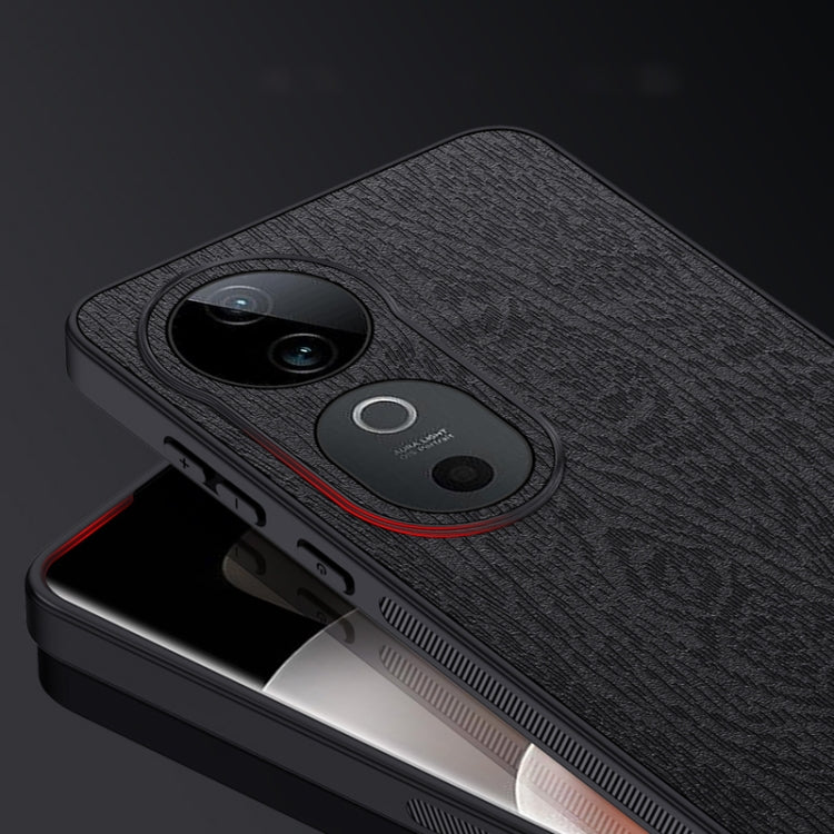 For vivo S19 Tree Bark Leather Shockproof Phone Case