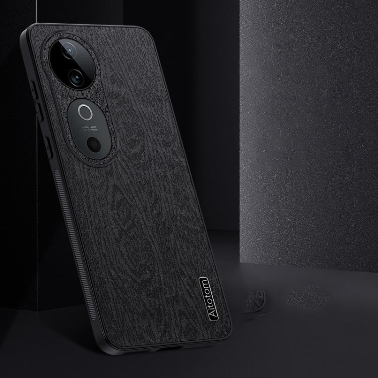 For vivo S19 Pro Tree Bark Leather Shockproof Phone Case