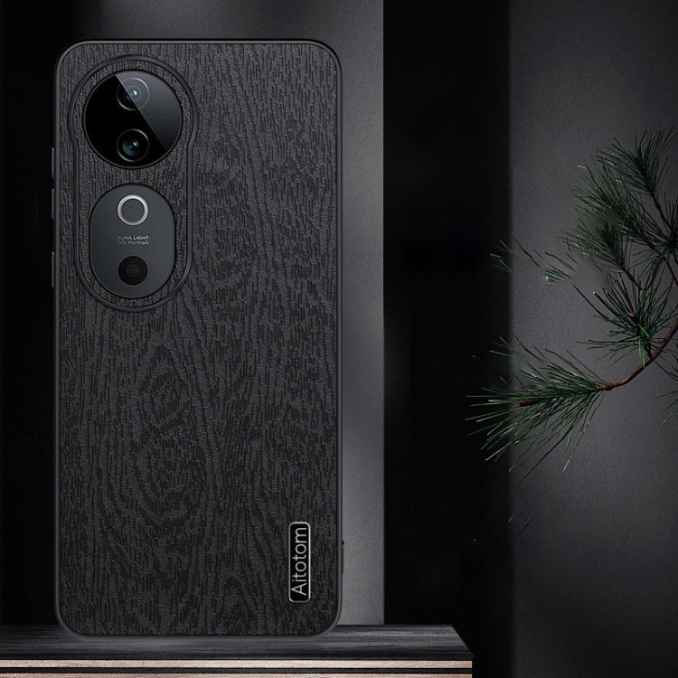 For vivo S19 Pro Tree Bark Leather Shockproof Phone Case