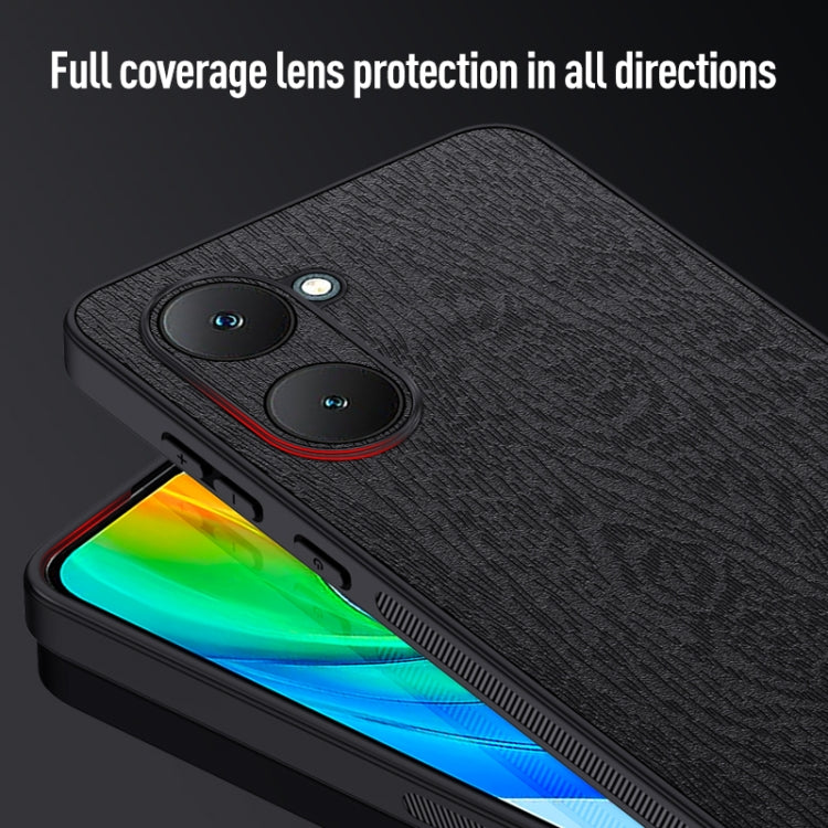 For vivo Y03 4G Tree Bark Leather Shockproof Phone Case