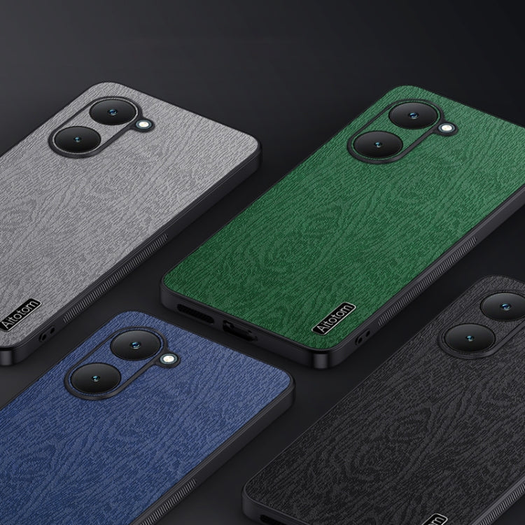 For vivo Y36T Tree Bark Leather Shockproof Phone Case