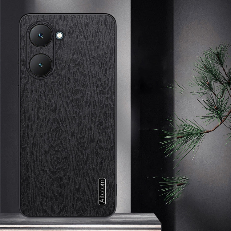 For vivo Y36T Tree Bark Leather Shockproof Phone Case