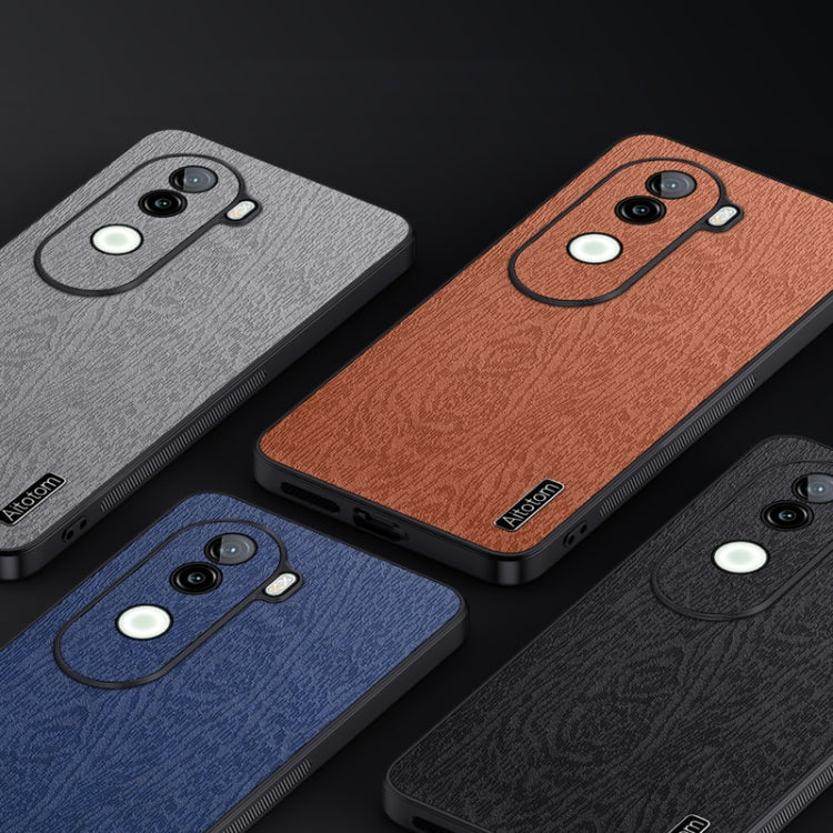 For vivo iQOO Z9s Tree Bark Leather Shockproof Phone Case