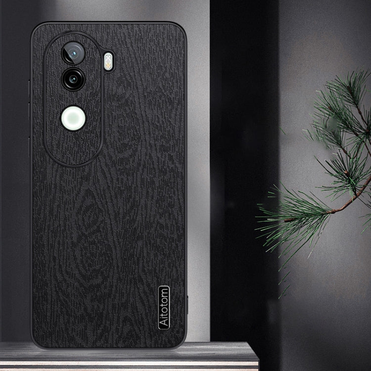 For vivo iQOO Z9s Tree Bark Leather Shockproof Phone Case