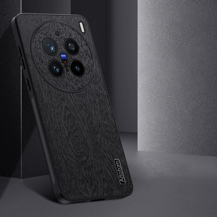 For vivo X200 Pro Tree Bark Leather Shockproof Phone Case