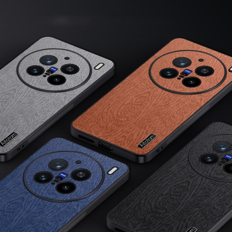 For vivo X200 Pro mini Tree Bark Leather Shockproof Phone Case
