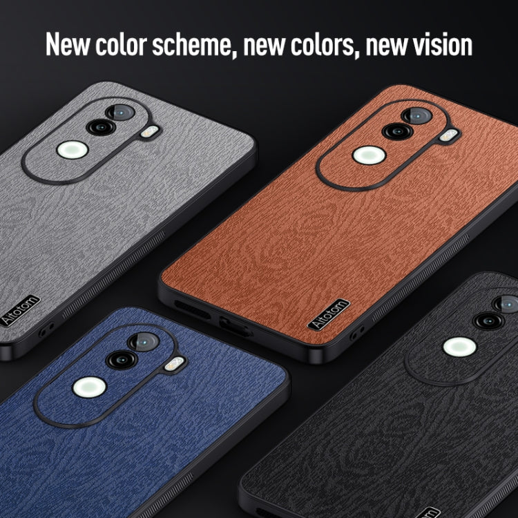 For vivo V40e Tree Bark Leather Shockproof Phone Case