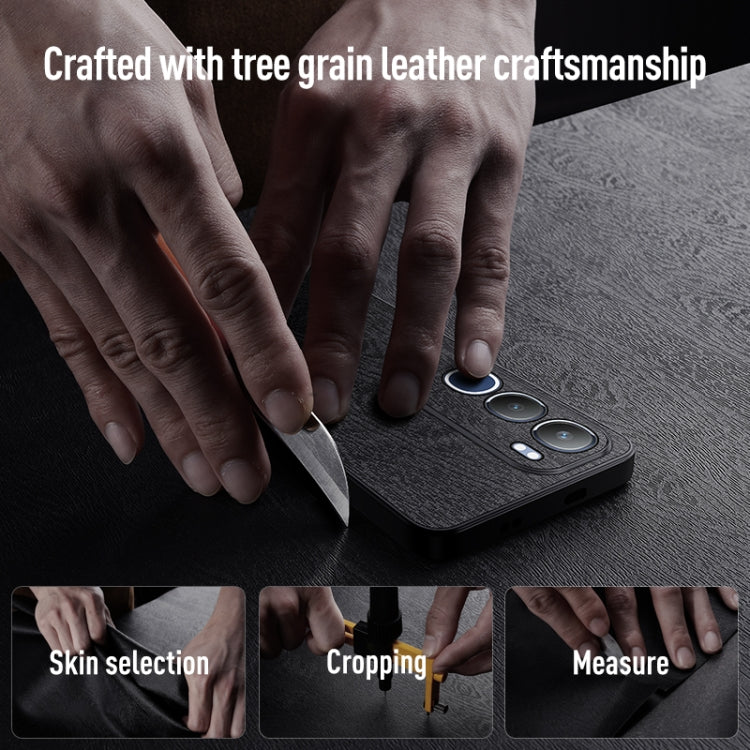 For vivo Y19s Tree Bark Leather Shockproof Phone Case