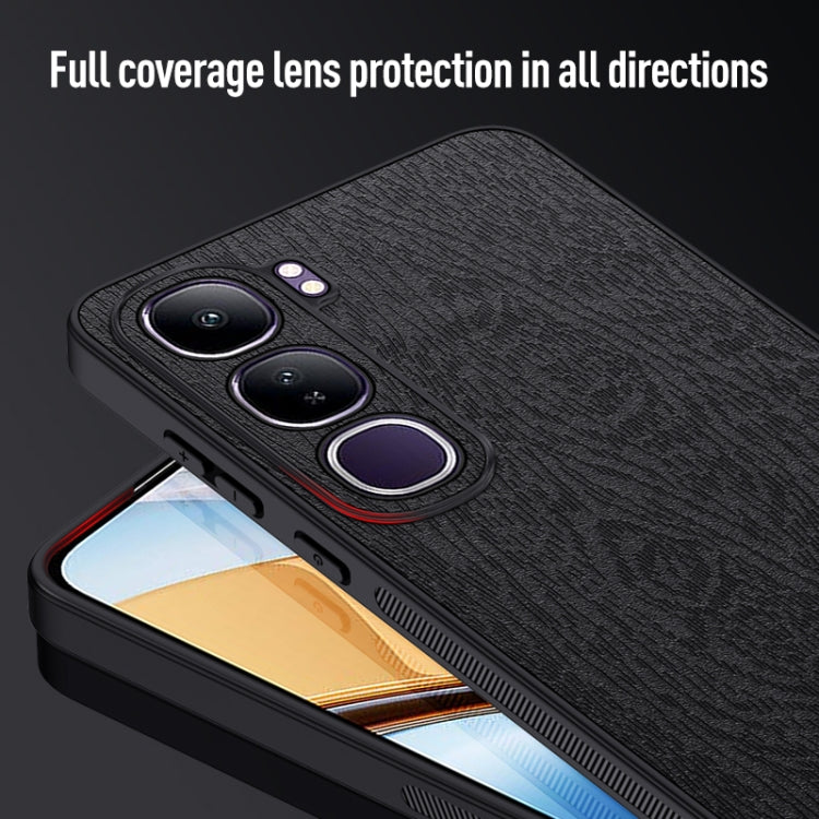 For vivo V40 Lite Tree Bark Leather Shockproof Phone Case