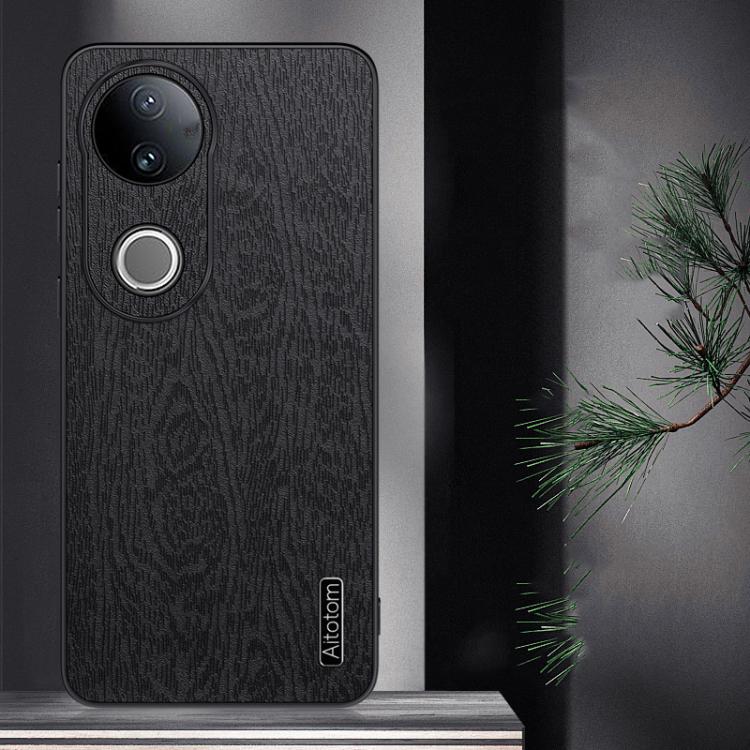 For vivo V50 Tree Bark Leather Shockproof Phone Case