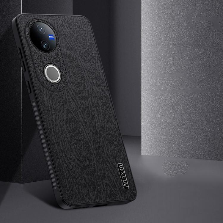 For vivo V50 Tree Bark Leather Shockproof Phone Case
