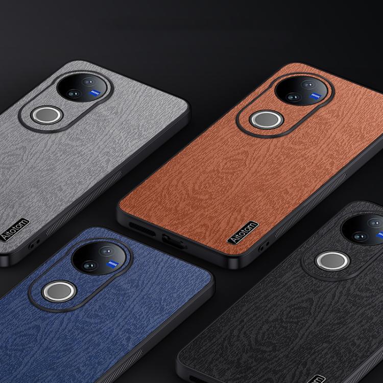 For vivo V50 Tree Bark Leather Shockproof Phone Case