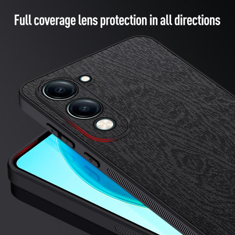 For vivo Y04 Tree Bark Leather Shockproof Phone Case