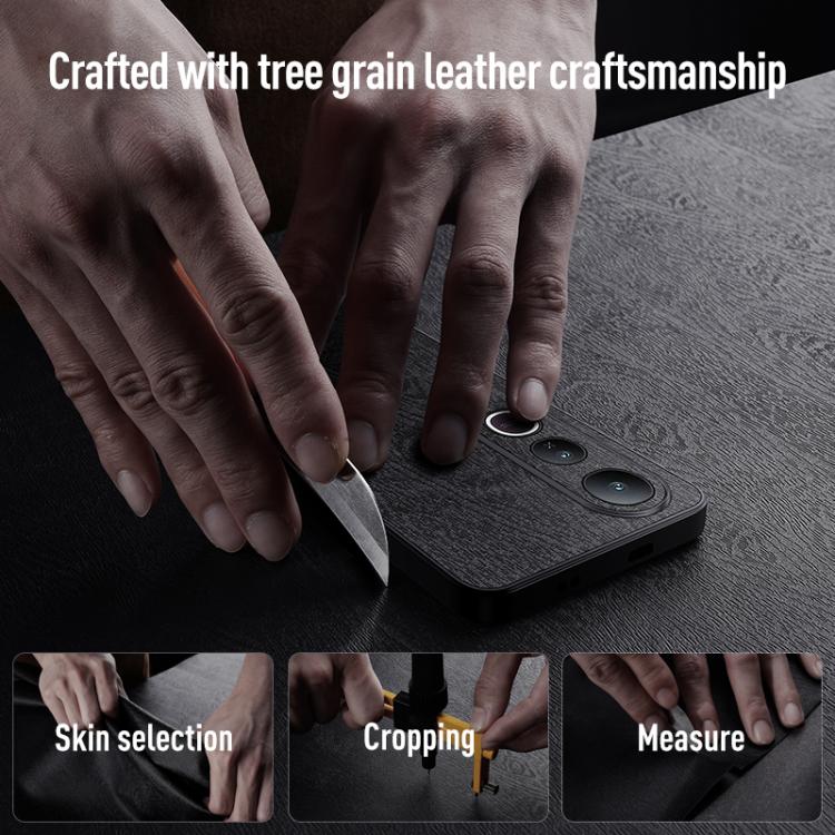 For vivo V50 Lite Tree Bark Leather Shockproof Phone Case
