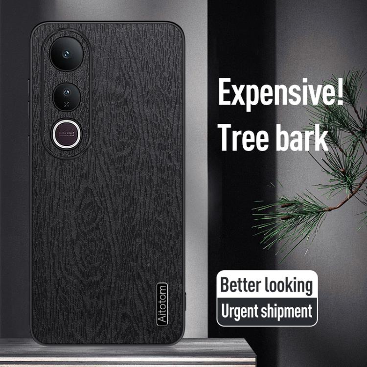 For vivo V50 Lite Tree Bark Leather Shockproof Phone Case