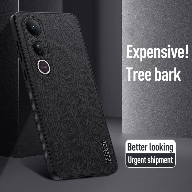 For vivo V50 Lite Tree Bark Leather Shockproof Phone Case