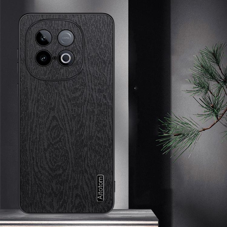 For vivo iQOO Z10 Turbo Tree Bark Leather Shockproof Phone Case