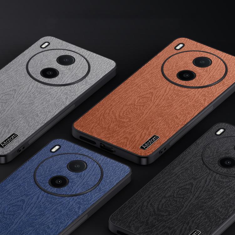 For vivo Y600 Pro 5G Tree Bark Leather Shockproof Phone Case