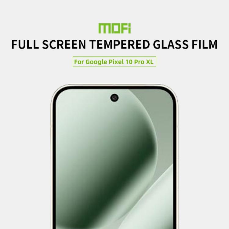 For Google Pixel 10 Pro XL Unlock MOFI 9H 2.5D Full Screen Tempered Glass Film - Black