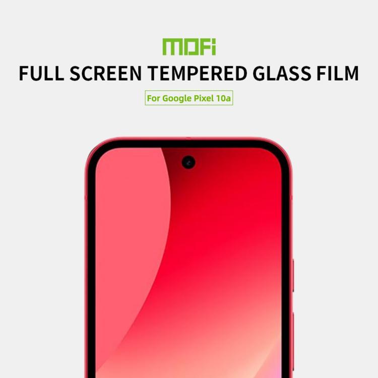 For Google Pixel 10a MOFI 9H 2.5D Full Screen Tempered Glass Film - Black