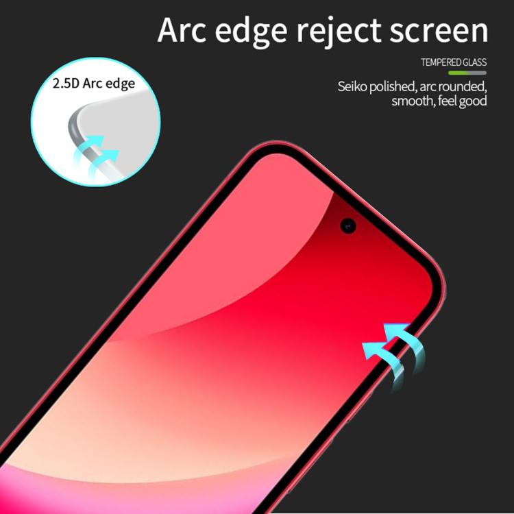 For Google Pixel 10a MOFI 9H 2.5D Full Screen Tempered Glass Film - Black