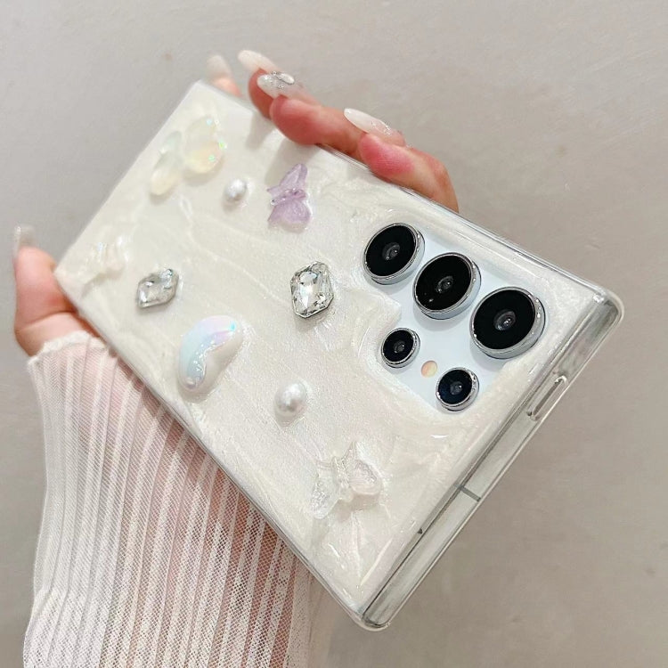 For Samsung Galaxy S25 Ultra 5G Cream Gum Decoden TPU Phone Case