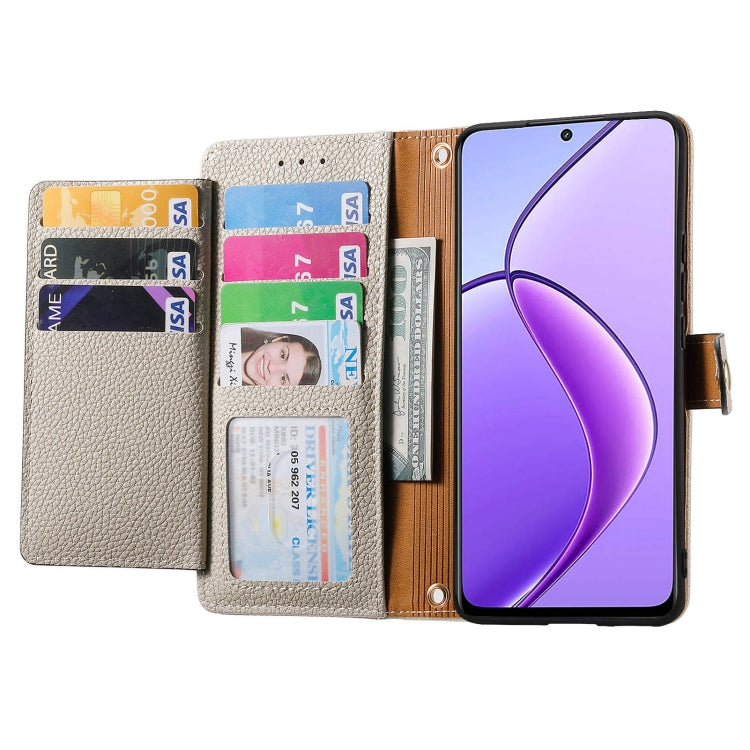 For Realme 12 Love Zipper Lanyard Leather Phone Case