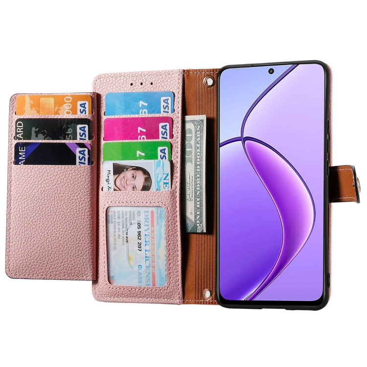 For Realme 12 Love Zipper Lanyard Leather Phone Case