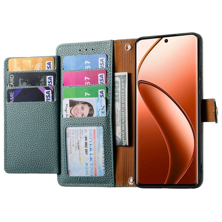For Realme 12 Pro+ Love Zipper Lanyard Leather Phone Case