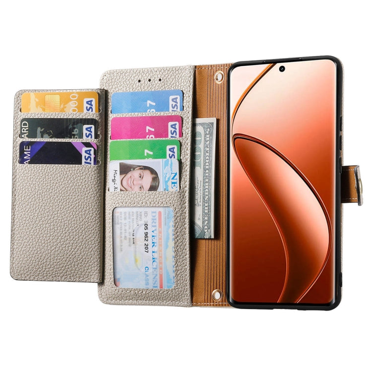 For Realme 12 Pro+ Love Zipper Lanyard Leather Phone Case