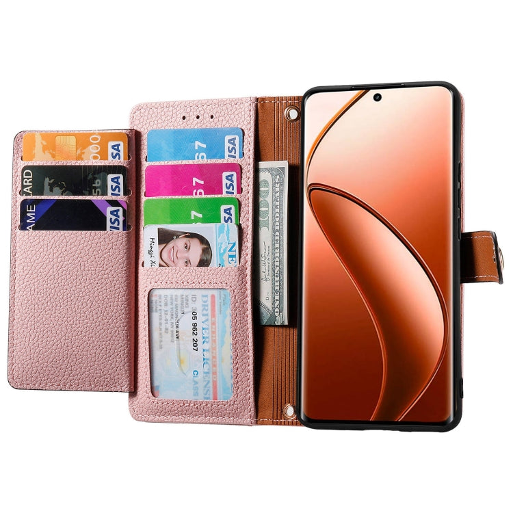 For Realme 12 Pro+ Love Zipper Lanyard Leather Phone Case