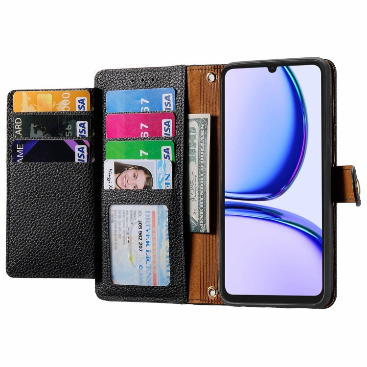 For Realme Note 50 Love Zipper Lanyard Leather Phone Case
