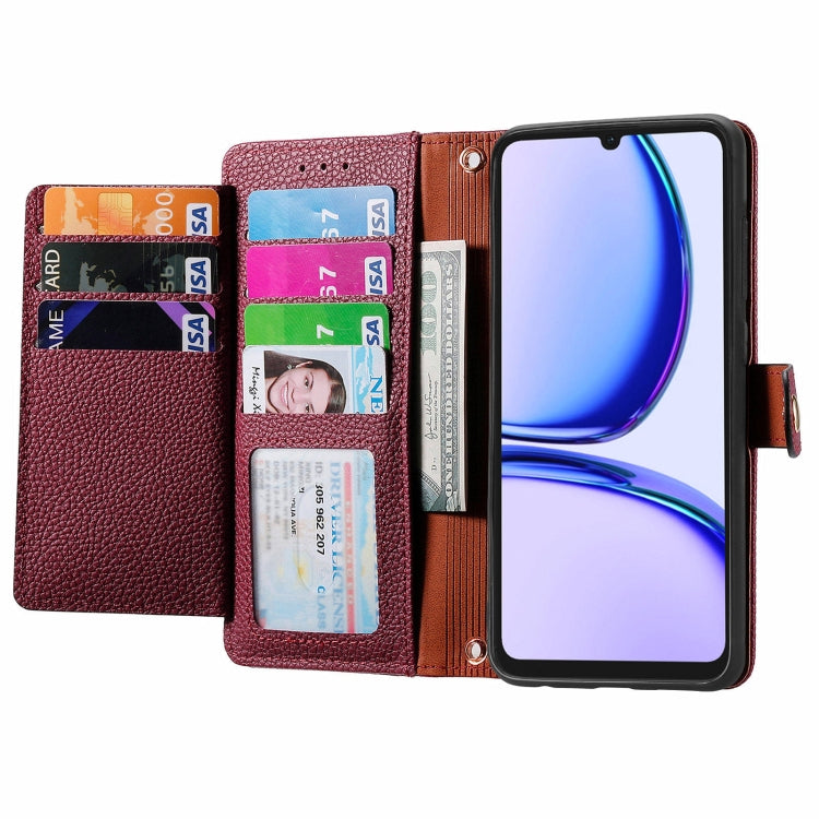 For Realme Note 50 Love Zipper Lanyard Leather Phone Case