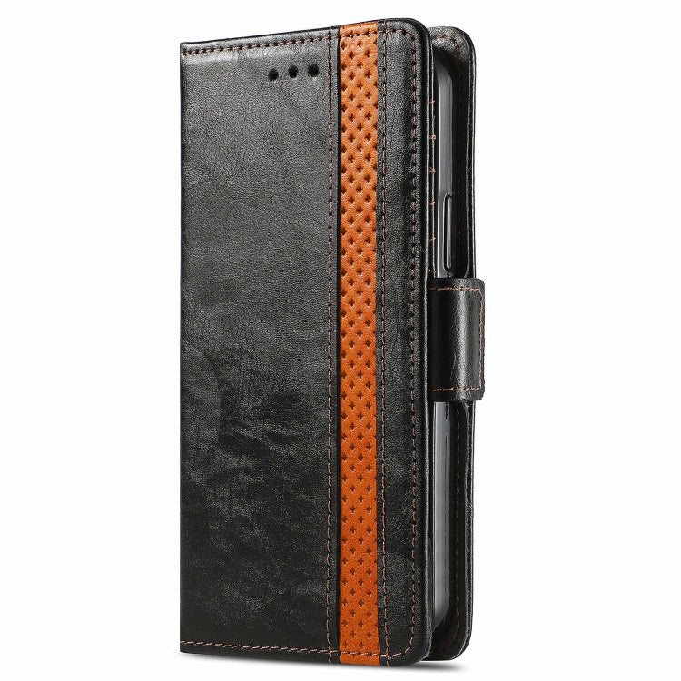 For Realme C65 CaseNeo Splicing Dual Magnetic Buckle Leather Phone Case