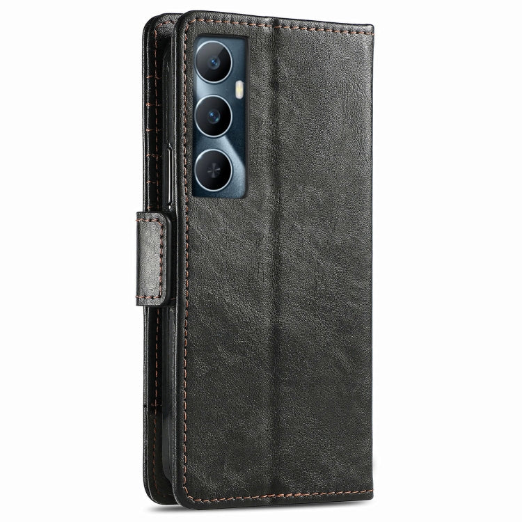 For Realme C65 CaseNeo Splicing Dual Magnetic Buckle Leather Phone Case