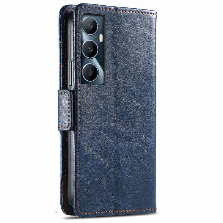 For Realme C65 CaseNeo Splicing Dual Magnetic Buckle Leather Phone Case