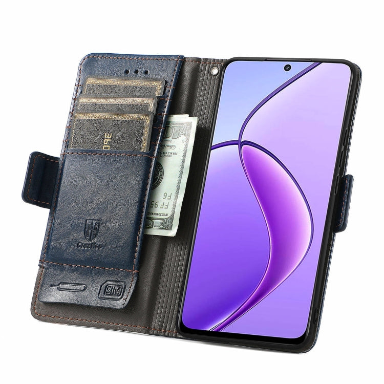 For Realme C65 CaseNeo Splicing Dual Magnetic Buckle Leather Phone Case