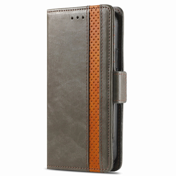For Realme C65 CaseNeo Splicing Dual Magnetic Buckle Leather Phone Case
