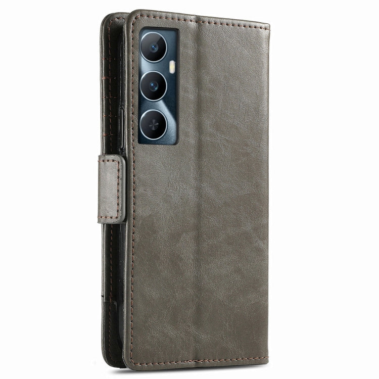 For Realme C65 CaseNeo Splicing Dual Magnetic Buckle Leather Phone Case