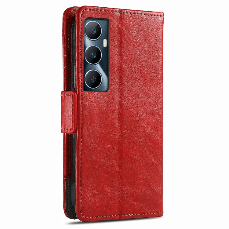 For Realme C65 CaseNeo Splicing Dual Magnetic Buckle Leather Phone Case