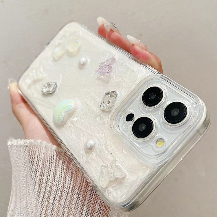 For iPhone 16 Pro Max Cream Gum Decoden TPU Phone Case