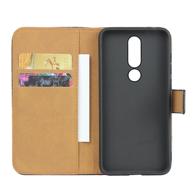 Leather Horizontal Flip Holster for Nokia X5 , with Magnetic Clasp and Bracket and Card Slot and Wallet(Black)