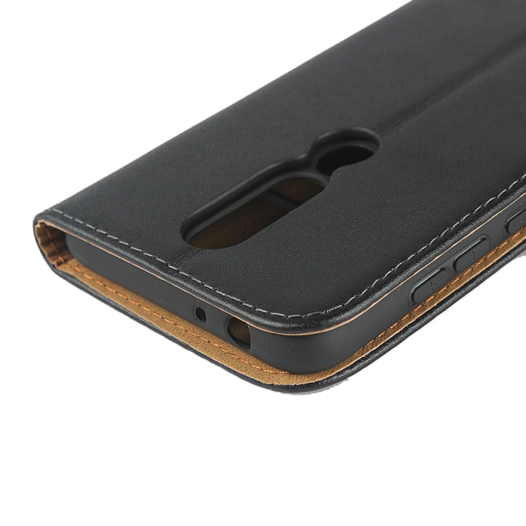 Leather Horizontal Flip Holster for Nokia X5 , with Magnetic Clasp and Bracket and Card Slot and Wallet(Black)