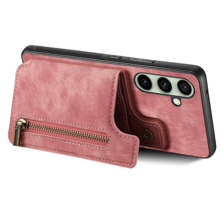 For Samsung Galaxy A56 5G Retro Leather Zipper Wallet Back Phone Case