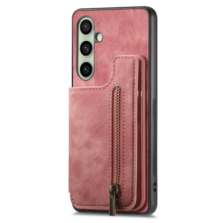 For Samsung Galaxy A36 Retro Leather Zipper Wallet Back Phone Case