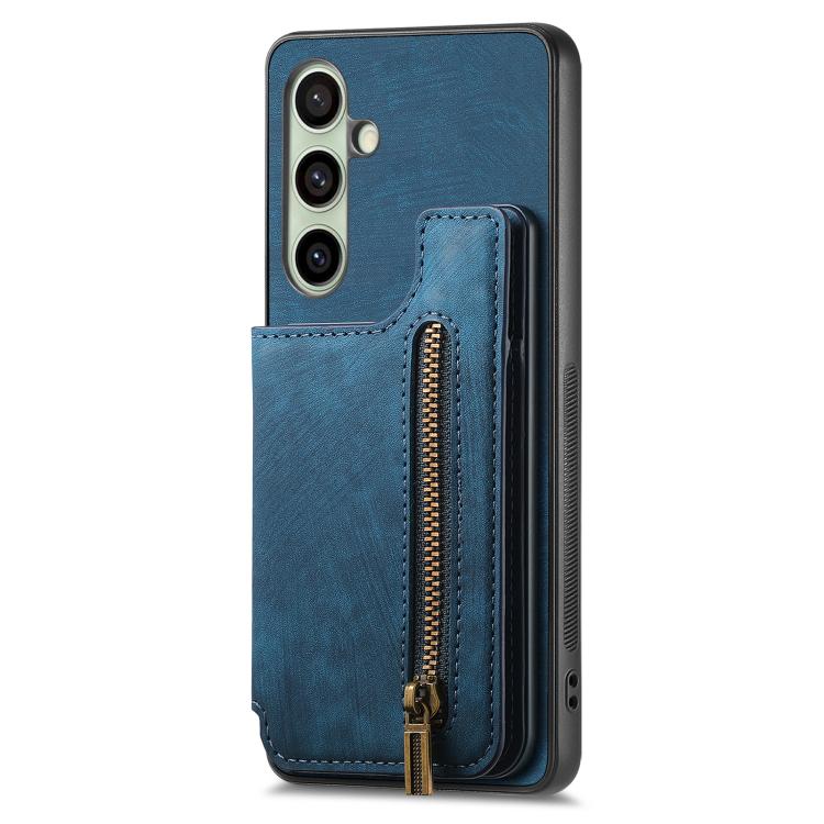 For Samsung Galaxy A36 Retro Leather Zipper Wallet Back Phone Case