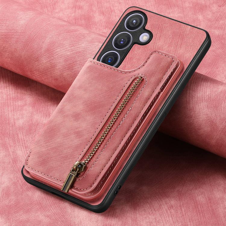 For Samsung Galaxy A37 5G Retro Leather Zipper Wallet Back Phone Case