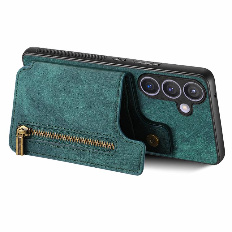 For Samsung Galaxy A37 5G Retro Leather Zipper Wallet Back Phone Case