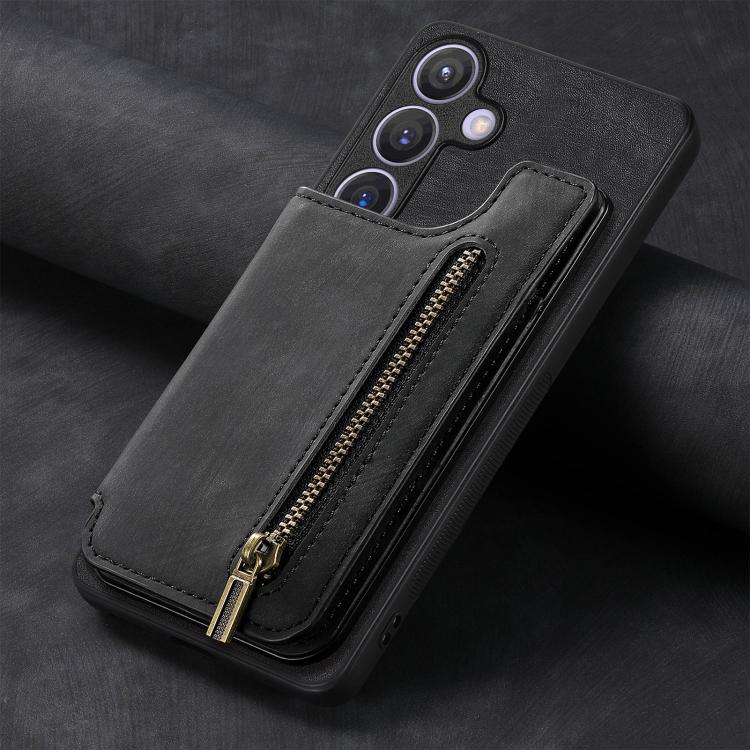 For Samsung Galaxy A57 5G Retro Leather Zipper Wallet Back Phone Case